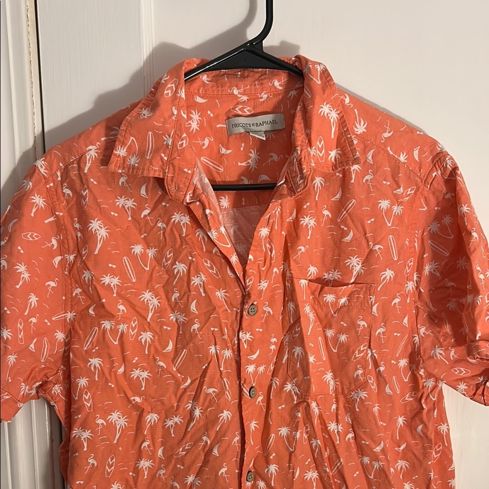 Orange Tropical Men's Shirt
